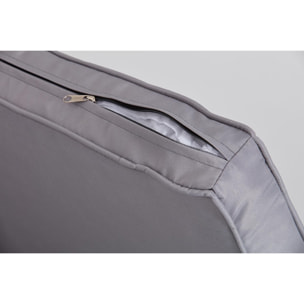 Salon de jardin 4 places en résine tressée gris KONALA