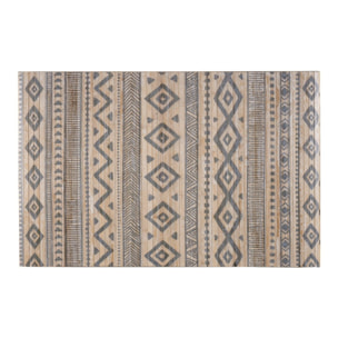 Tapis BAMBOO COOL Ethnique Blanc-Gris