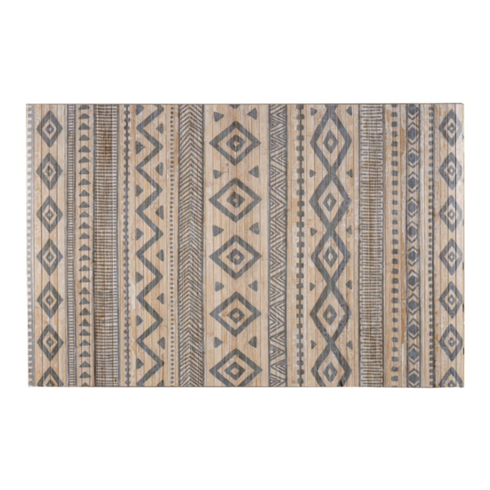 Tapis BAMBOO COOL Ethnique Blanc-Gris