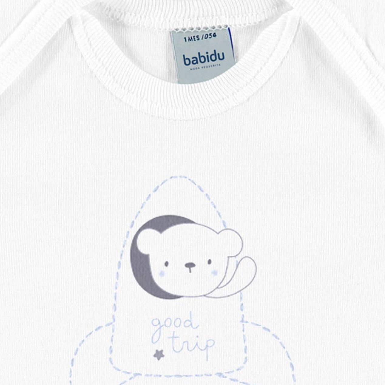 Body M/C Estampado 1X1 Blanco Talla 1