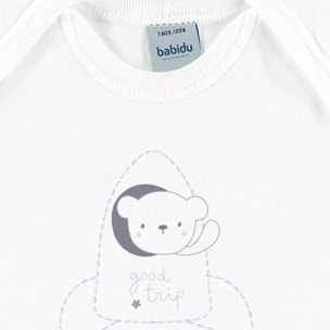 Body M/C Estampado 1X1 Blanco Talla 1