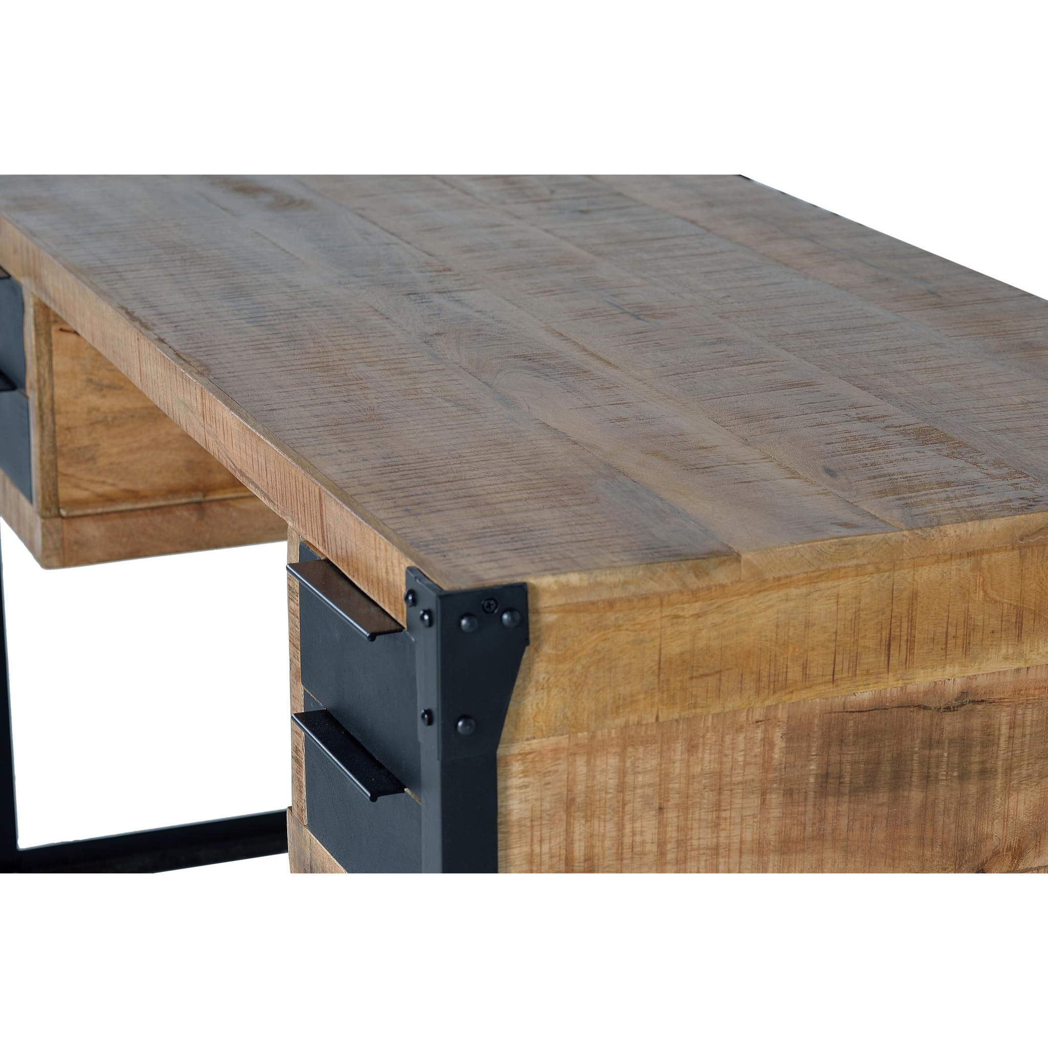 Escritorio de Madera de Mango 135 Cm Estilo Industrial Moderno