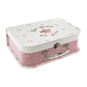 Set de 3 valisettes "Douceur" rose L24/27/30cm