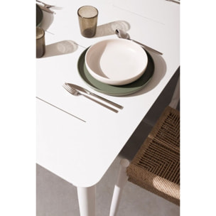 Tavolo fisso NEBULA in alluminio bianco 160x90 cm