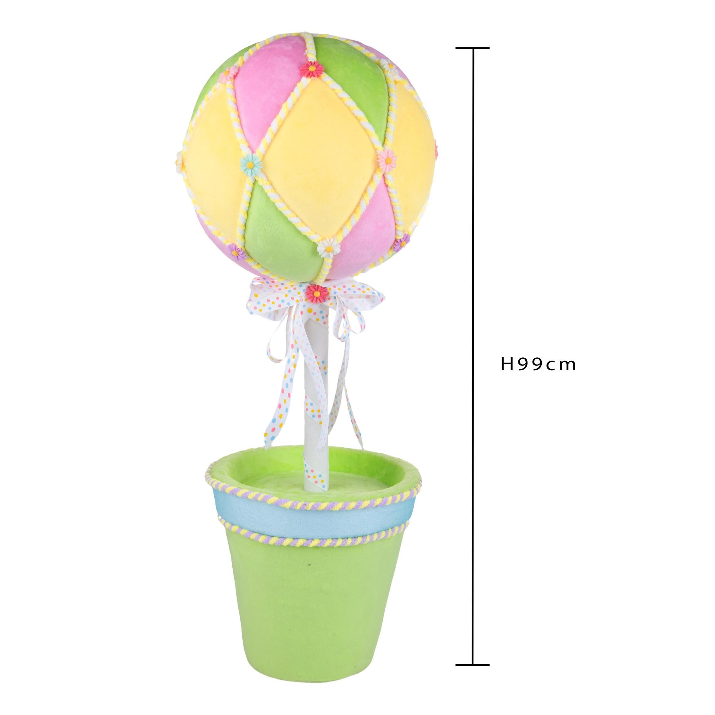 Albero sfera - Pezzi 1 - 29xH100x29cm - Colore: Giallo/Rosa/Azzurro - Bianchi Dino -