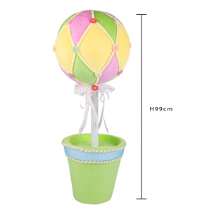 Albero sfera - Pezzi 1 - 29xH100x29cm - Colore: Giallo/Rosa/Azzurro - Bianchi Dino -