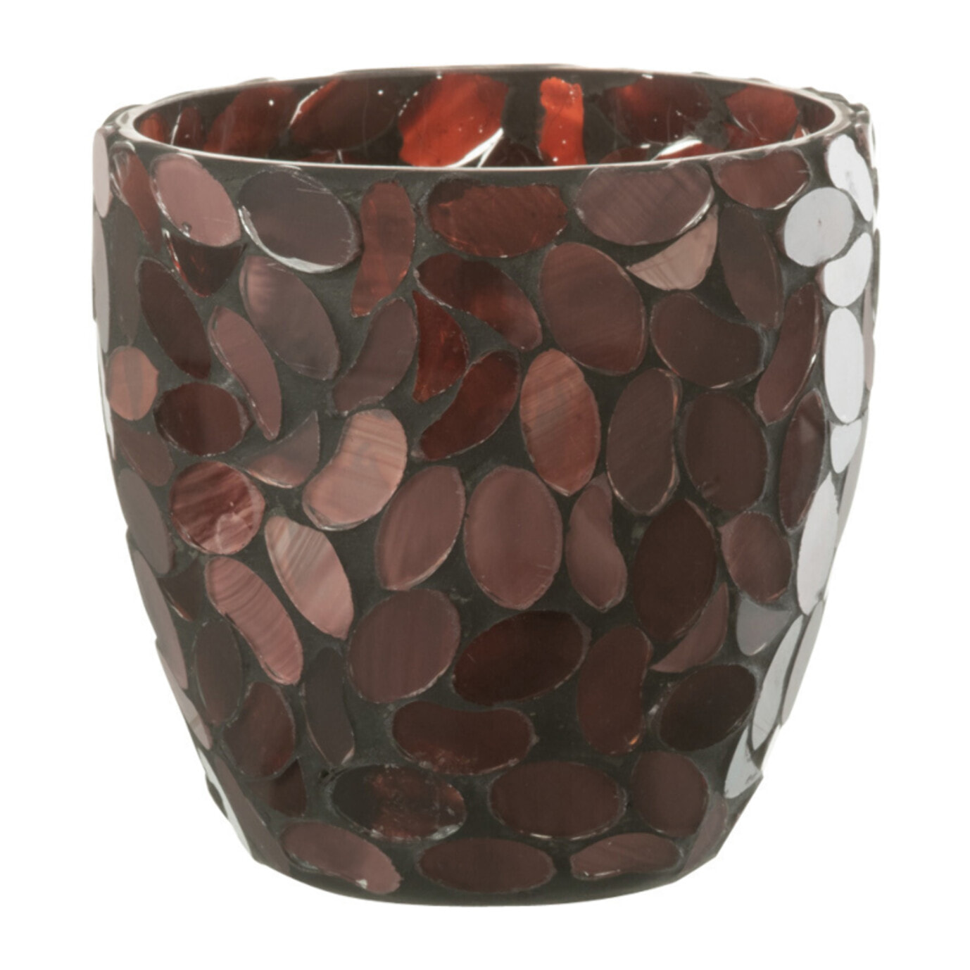 J-Line photophore Mosaic - verre - bordeaux - small
