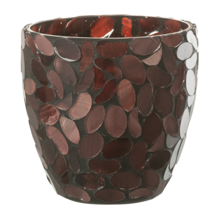 J-Line photophore Mosaic - verre - bordeaux - small