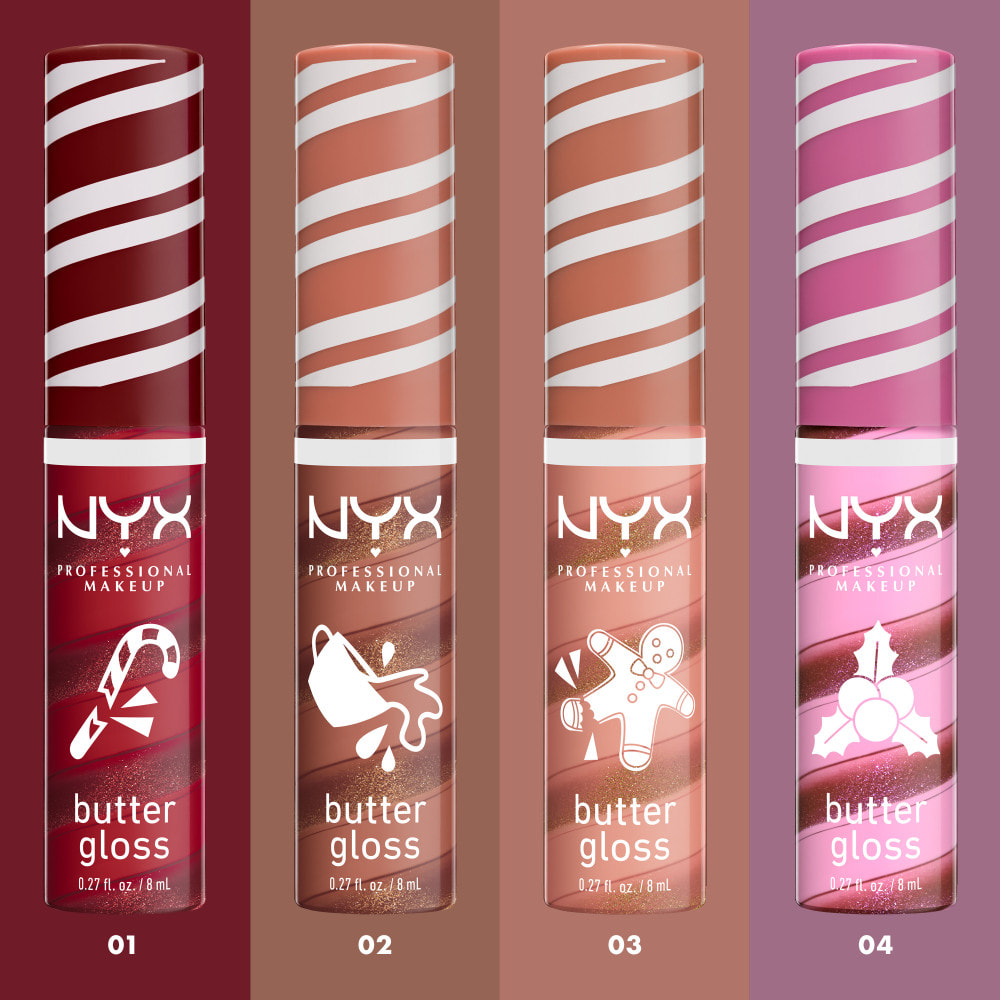 NYX Professional Makeup Butter Gloss Swirl Peppermint Edition Limitée Holidays 2024