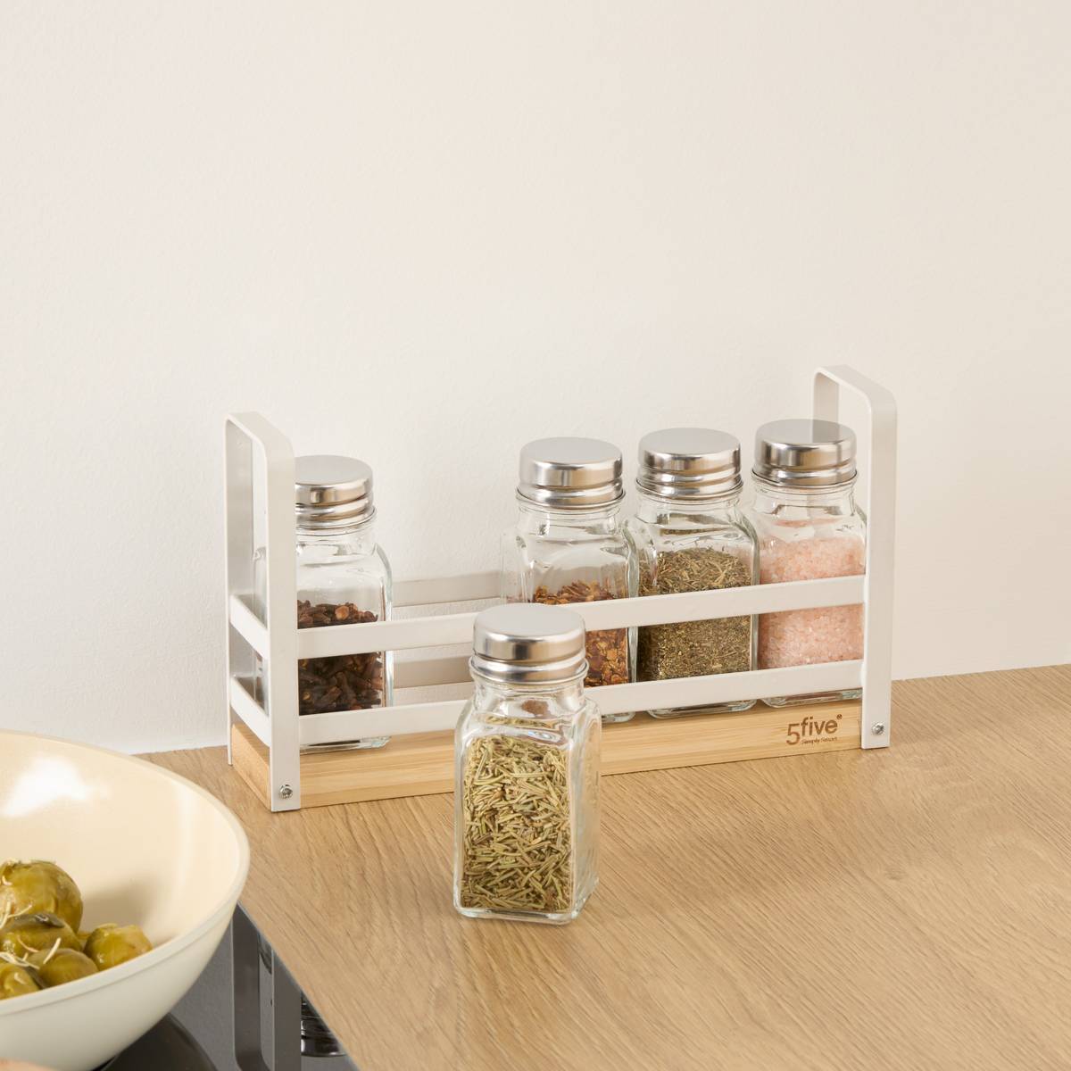 Rack 5 pots à épices Balm blanc