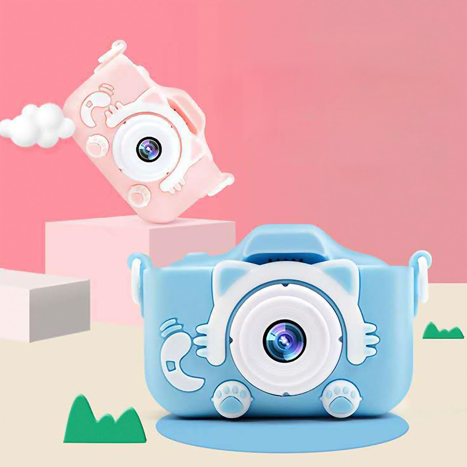 Fotocamera digitale X2, design Monster, foto e video 20mpx, per bambini. Zoom digitale 8x, lettore MP3, giochi.