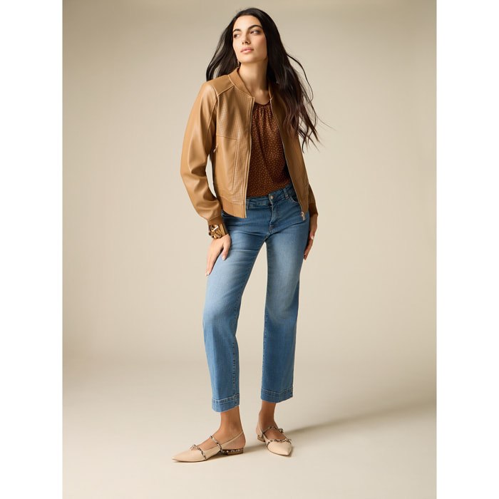 Oltre - Jeans regular cropped - Light - blue