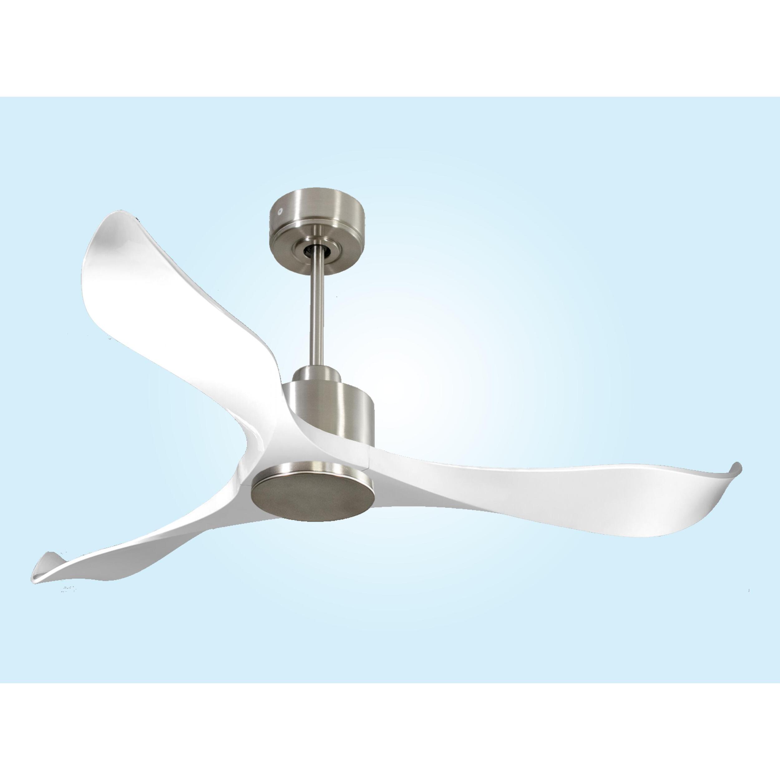 Ventilador de techo Reversible Termostato Wifi Motor DC Techos Inclinados Mando a Distancia Adaptador 2/3 Aspas Hypersilence Memoria VirginD132C0364975 PURLINE