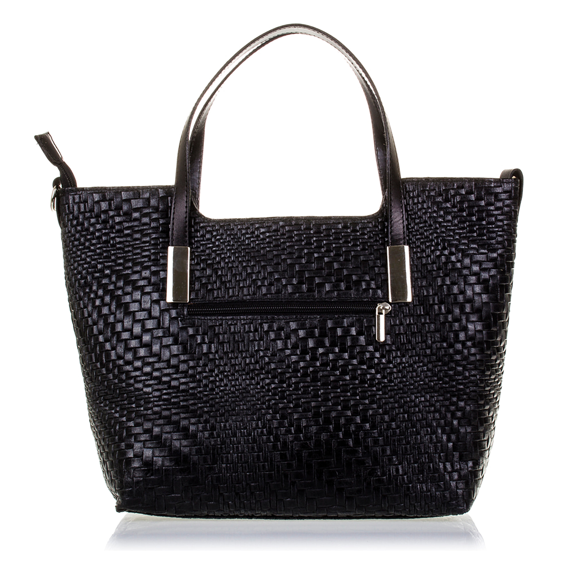 Filippa Borsa tote Donna.Pelle autentica Camoscio Inciso Intrecciato