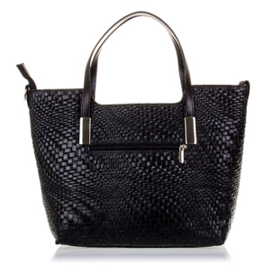 Filippa Borsa tote Donna.Pelle autentica Camoscio Inciso Intrecciato