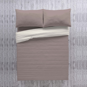 Naturals - Colcha Bouti - Lisa - Reversible - 100% Microfibra - 70 gr/m² - Topo/L.198 Piedra