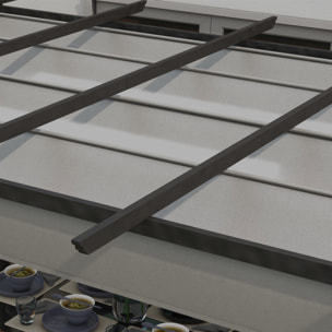 Pérgola con Techo Retráctil Pérgola de Aluminio 4x3 m Cenador con Tela de Poliéster Resistente al Agua Pabellón para Jardín Patio Terraza Exterior Gris