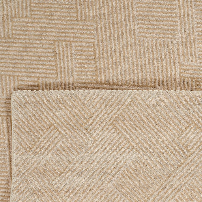 BIANCA - Tapis intérieur poils en relief beige