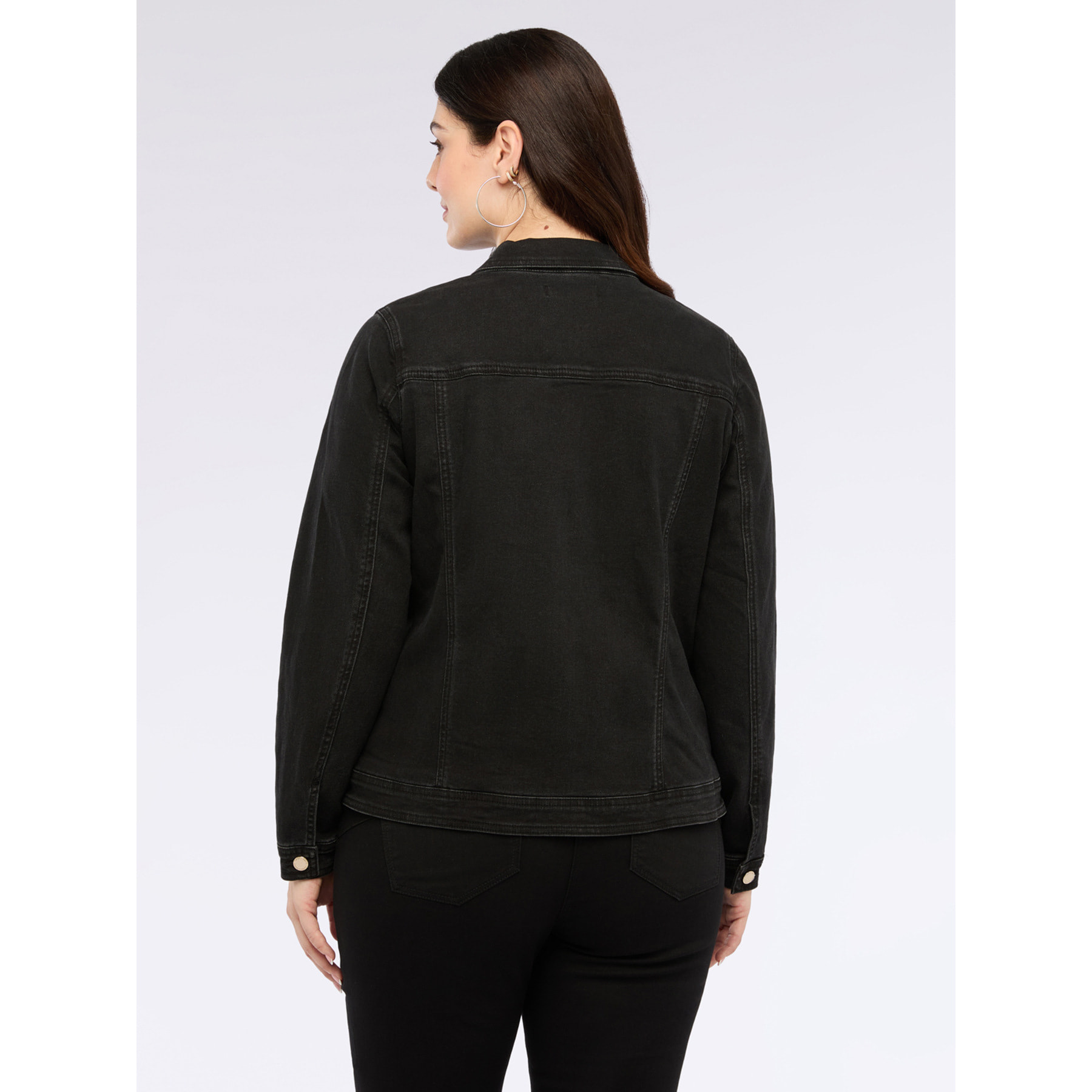 Fiorella Rubino - Chaqueta vaquera con cremallera y bolsillos - Negro