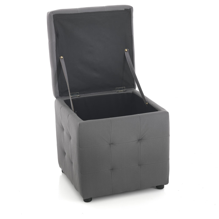 Tomasucci Pouf de rangement DADO GRIS FONCÉ