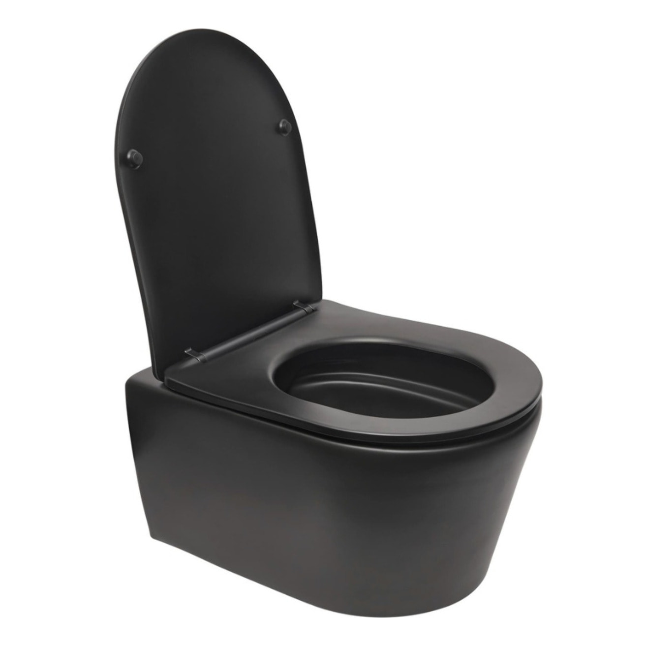 Pack WC Bati-support Geberit UP720 slim + WC sans bride Swiss Aqua Technologies + plaque noire mat (SLIMBLSATA)