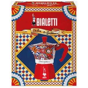 Cafetière italienne BIALETTI Moka Express Rouge Dolce&Gabbana - capacité 3 tasses