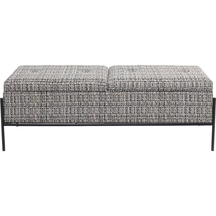 Banc-coffre Iceland blanc et noir Kare Design