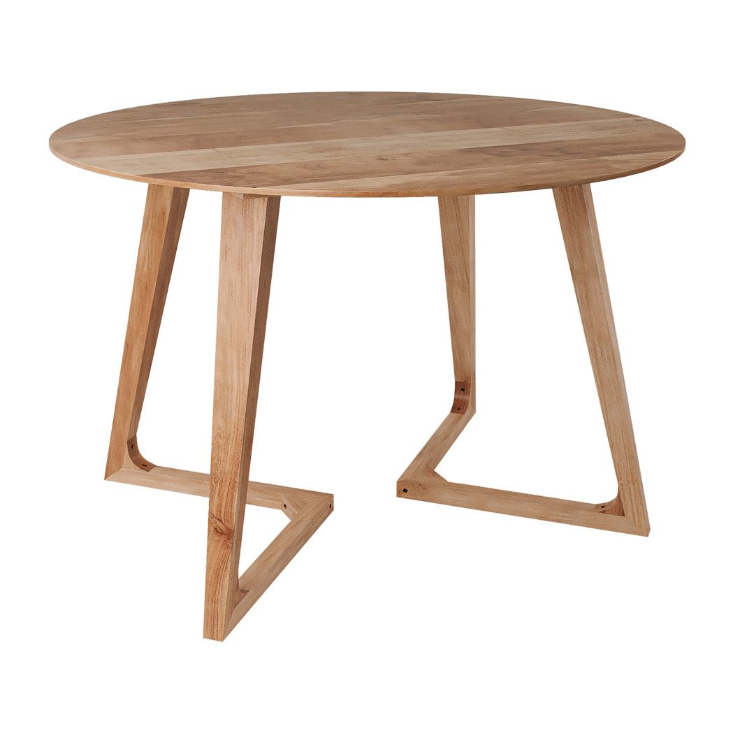 Table ronde 4 personnes en bois d'acacia D115 cm - Iguana