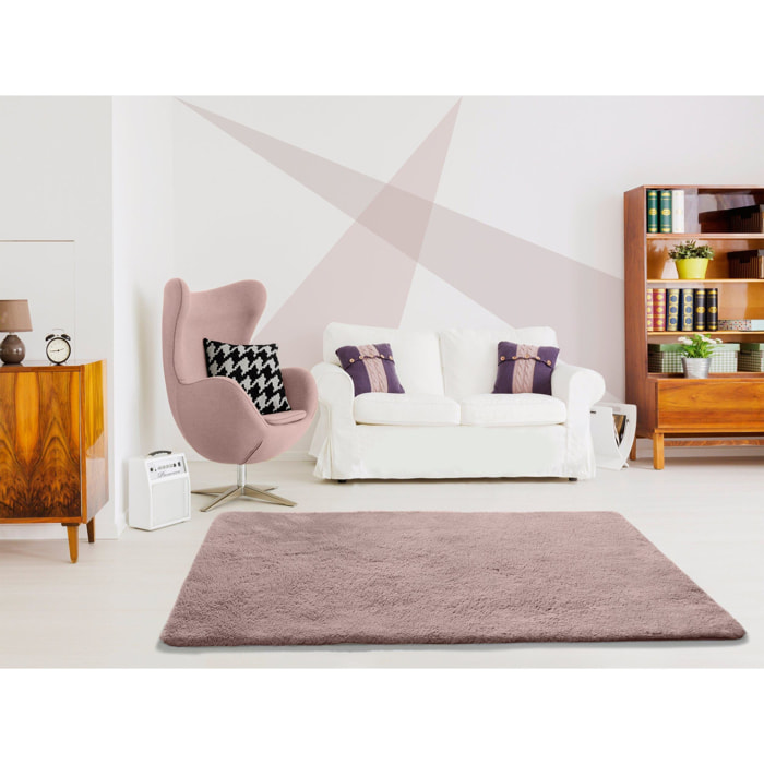 ALPACA Alfombra shaggy lisa en color maquillaje, varias medidas disponibles