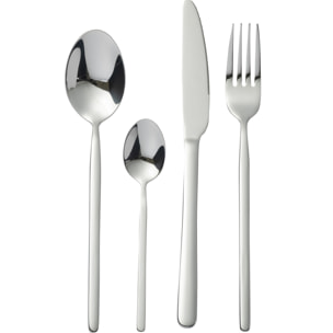 J-Line couvert - acier inoxydable - argent brillant - box de 24 pièces