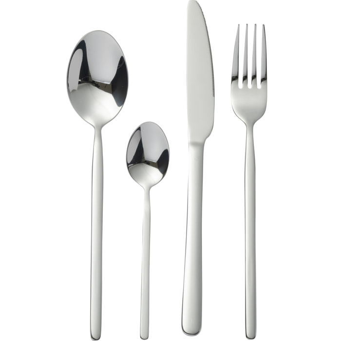 J-Line couvert - acier inoxydable - argent brillant - box de 24 pièces