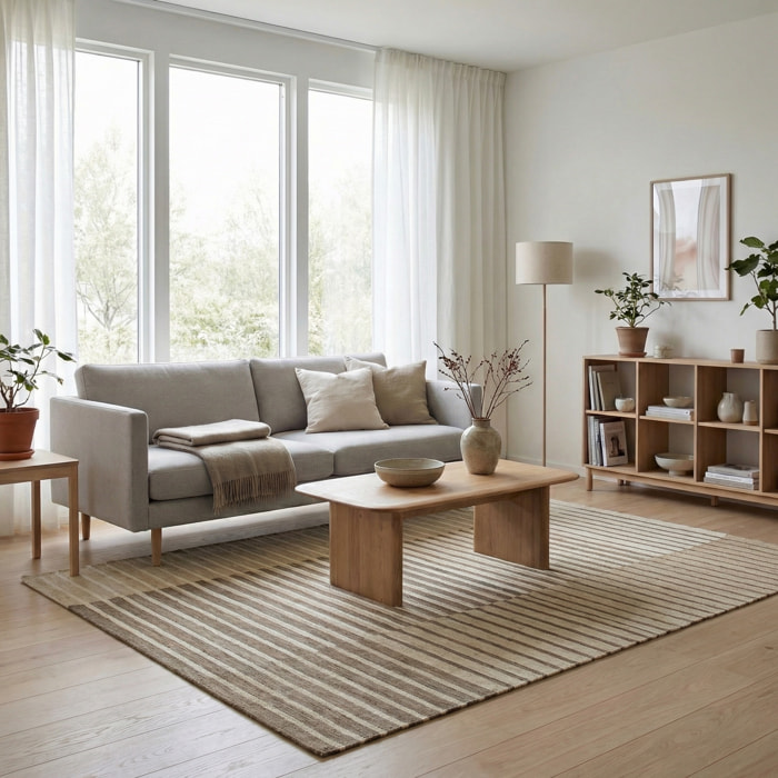 Tappeto arredo Neon fango CON FONDO ANTISCIVOLO