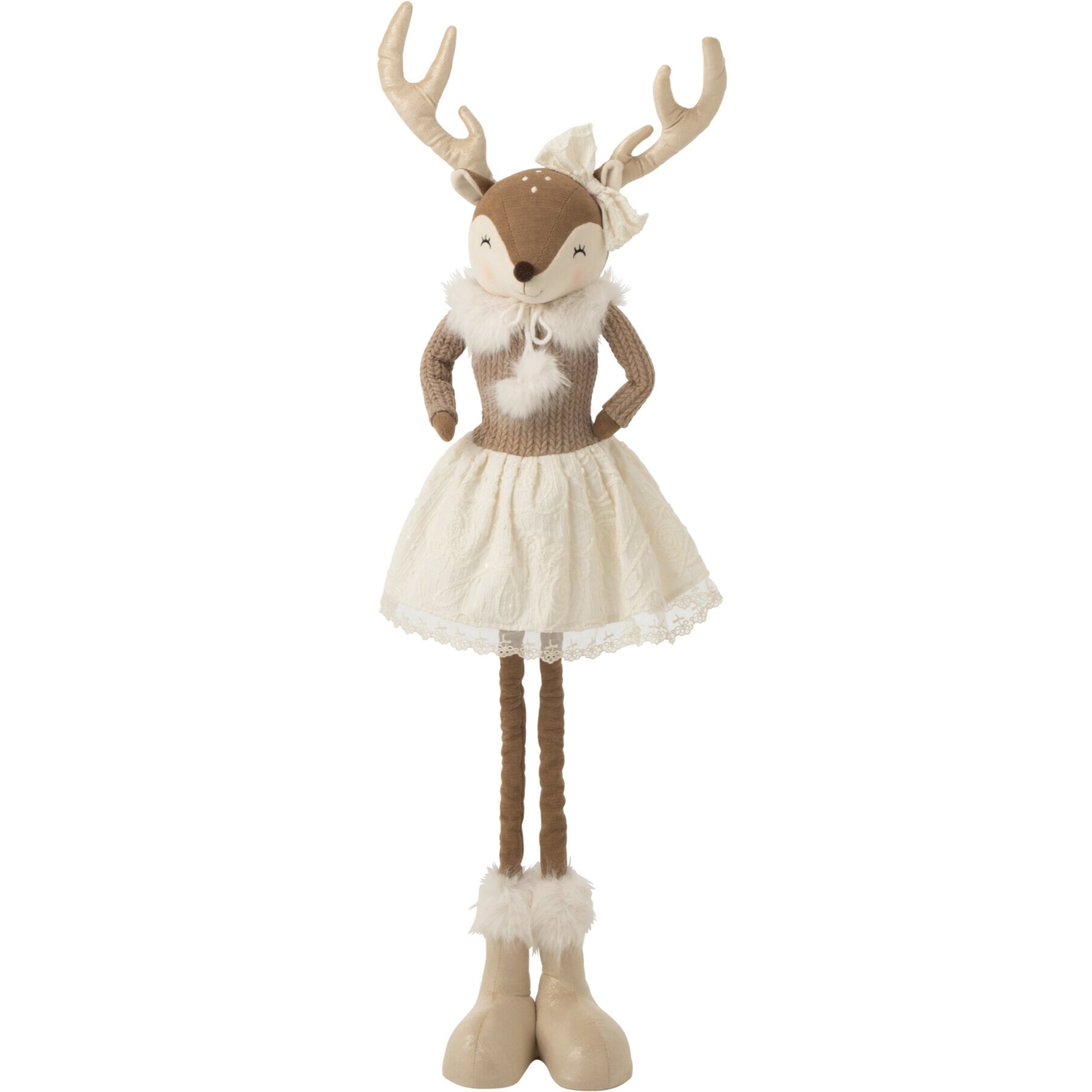 J-Line Élan télescopique et femme - polyester - beige - small