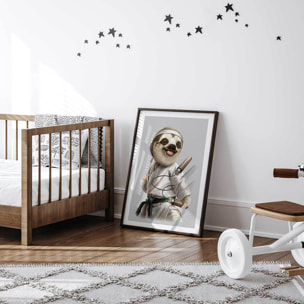 Affiche enfant karaté paresseux  Affiche seule