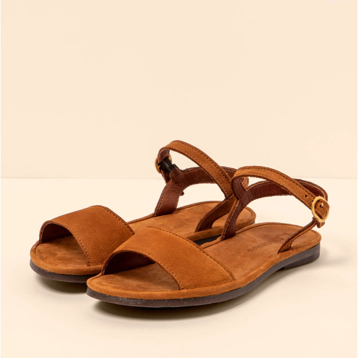 Sandalias N5693 NOBUCK LAVADO CUERO / TULIP color Cuero