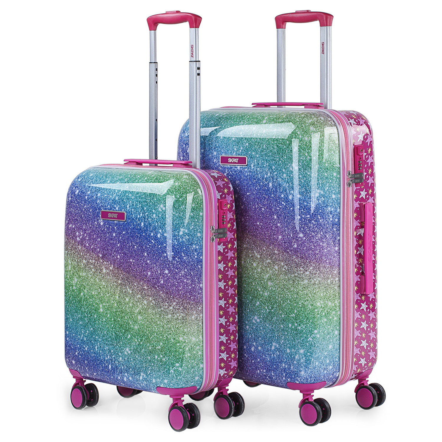 Juego De Trolleys Skpat Shine Like A Star Fucsia