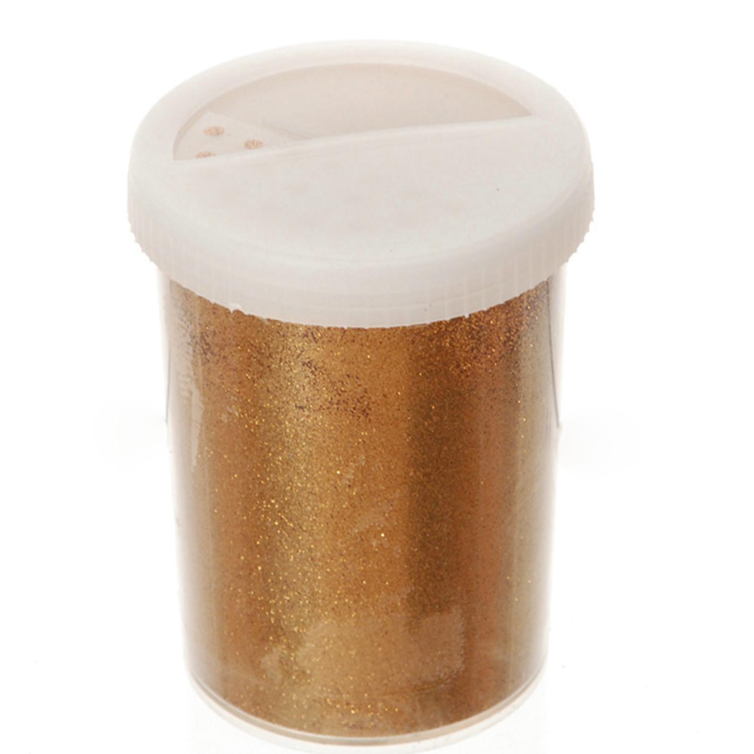 Glitter In Barattolo, 100 Gr - Pezzi 6 - 4,5X8,5X4,5cm - Colore: dorato - Bianchi Dino - Articoli Natalizi