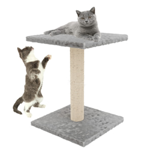 Albero per Gatto con Graffiatoio Cuccia Giocattolo Gatti Parco Giochi Tiragraffi in Sisal Naturale 69 x 40 x 40 cm