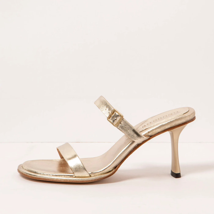 Sandalias con tacón S3194 NAPPA CHAMPAGNE/ ALBANA color Champagne