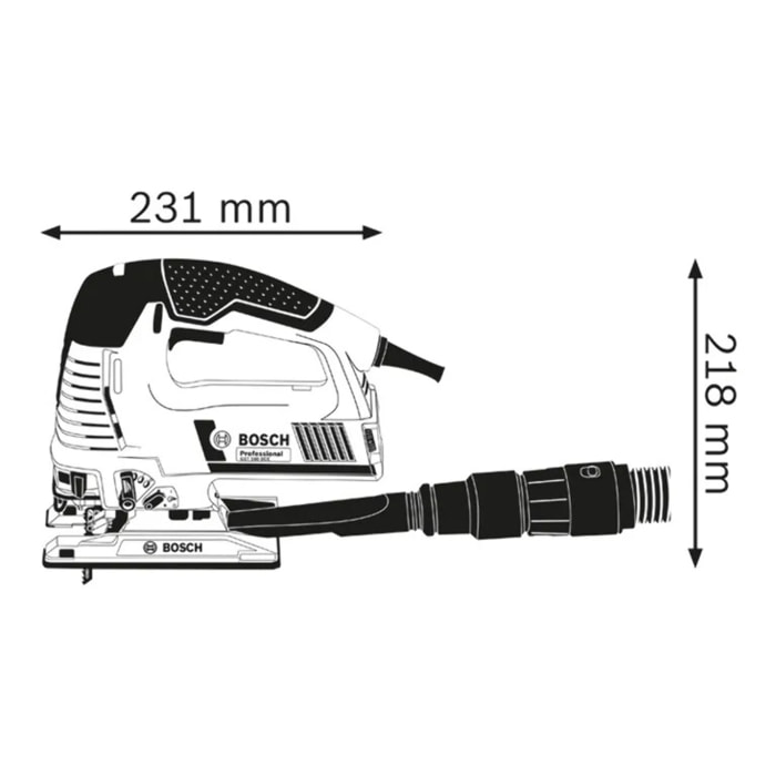 Scie sauteuse 800W GST 160 BCE-BOSCH en coffret L-BOXX - 0601518000