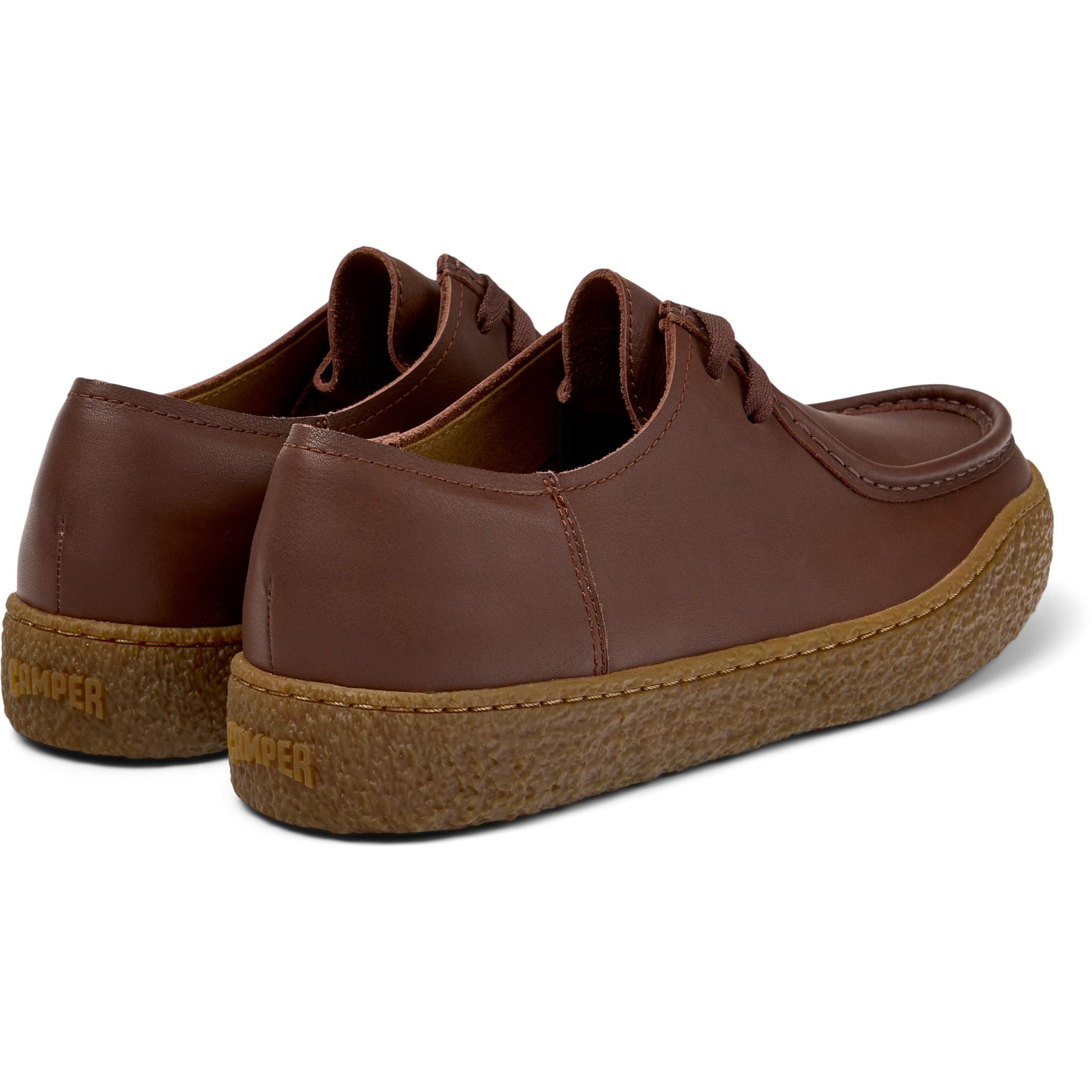 Scarpe stringate - CAMPER Peu Terreno - Marrone - Pelle liscia