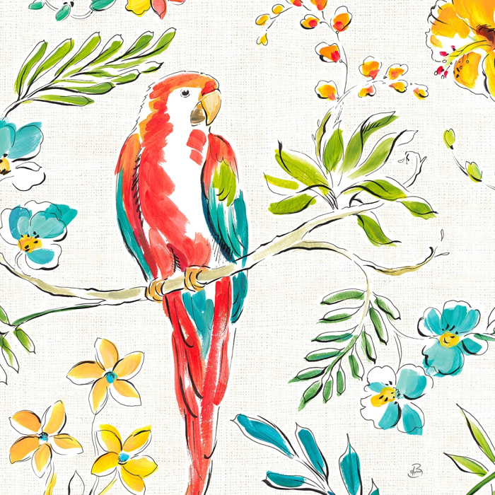 Tableau hibiscus, orchidée et cie Toile imprimée