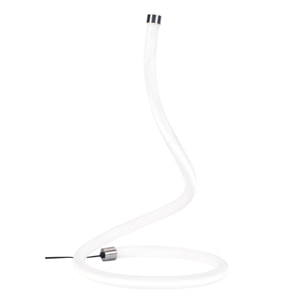 FORLIGHT Sobremesa Rolly LED 12W Blanco Neutro - 4000K Níquel Satinado para Interior de Mesa en Oficina, Dormitorio, Comedor