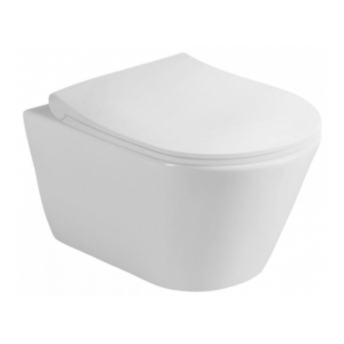 Pack WC Bati support Geberit + WC sans bride Lucco Avva + Abattant softclose + Plaque blanche + Set habillage (AvvaGeb3-sabo)