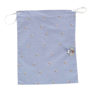 PANTALONCINO ALLEGRINO in cotone celeste microfantasia dinosauri