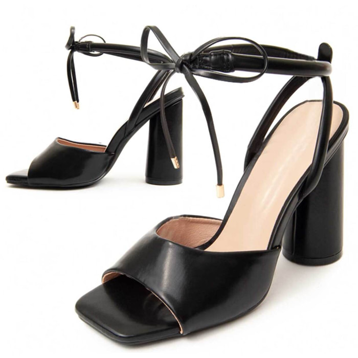 Sandalias de tacón - Negro - Altura: 12 cm