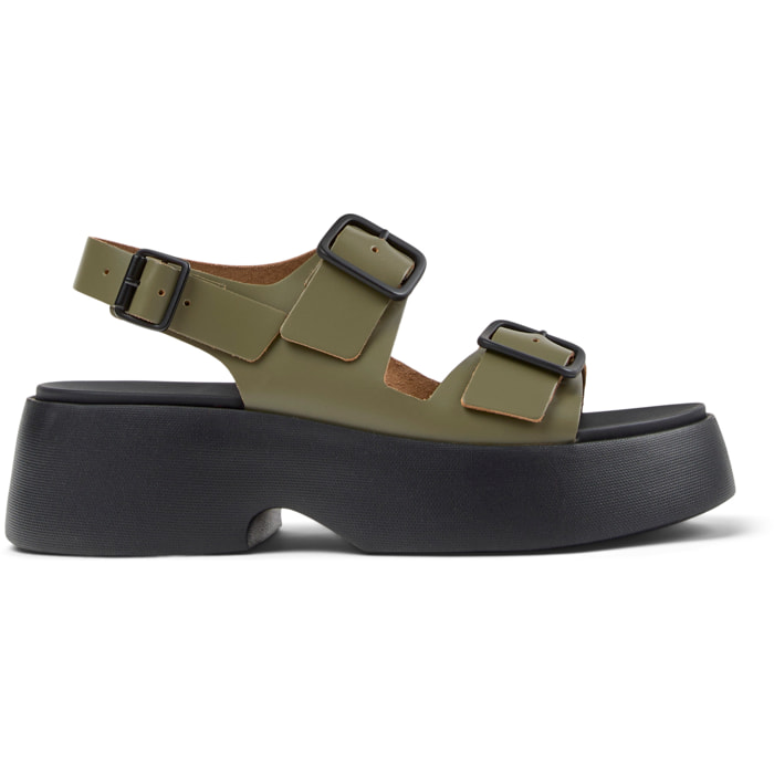 Sandalias - CAMPER Tasha - Verde - Cuero liso