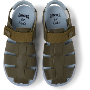 Sandalias - CAMPER Oruga - Verde - Cuero/Tejido