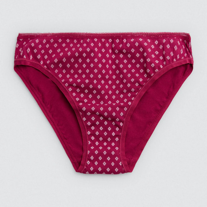 Confezione da 6 mini mutandine di cotone stampate