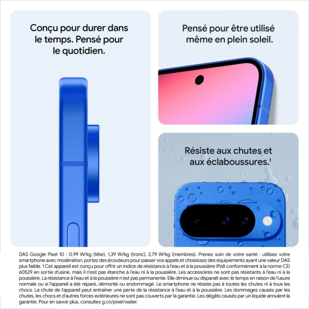 Smartphone GOOGLE Pixel 10 Indigo 256Go
